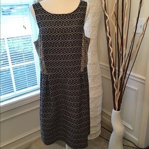 LOFT print apron dress